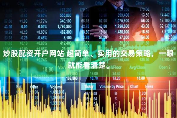 炒股配资开户网站 超简单、实用的交易策略，一眼就能看清楚。